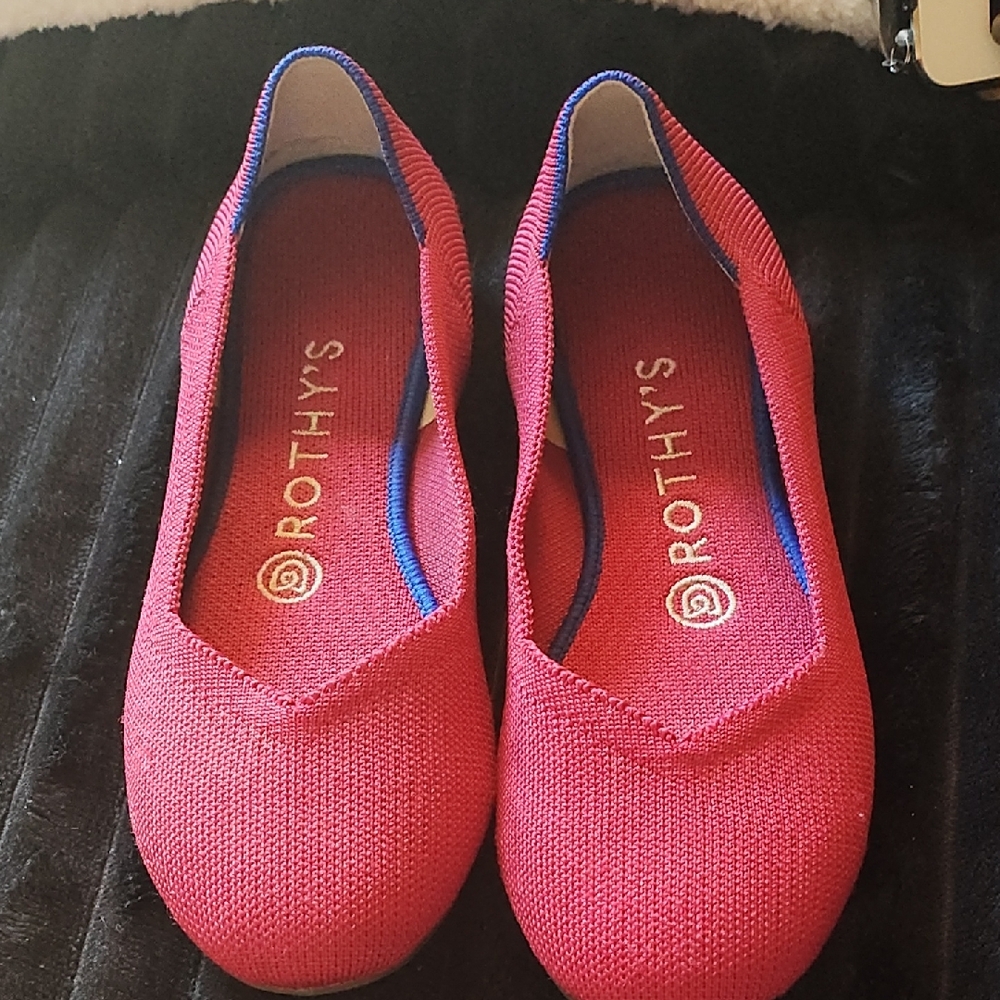 Rothy's Red and Blue Women's Flats